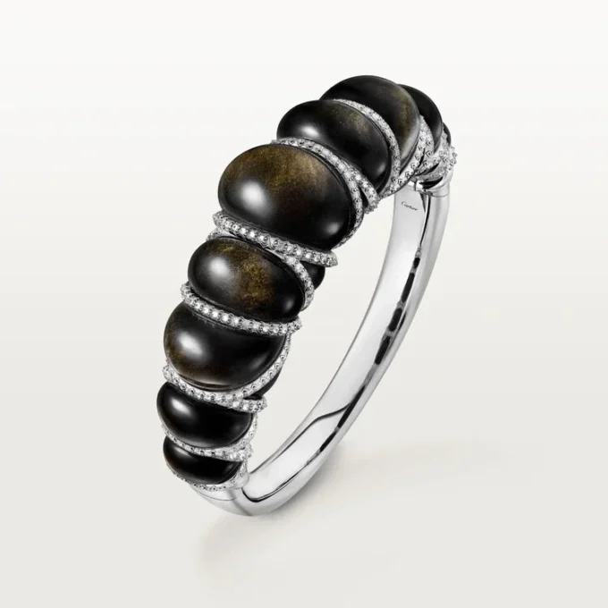 Bracciale Cartier Libre Tressage, ossidiana, diamanti