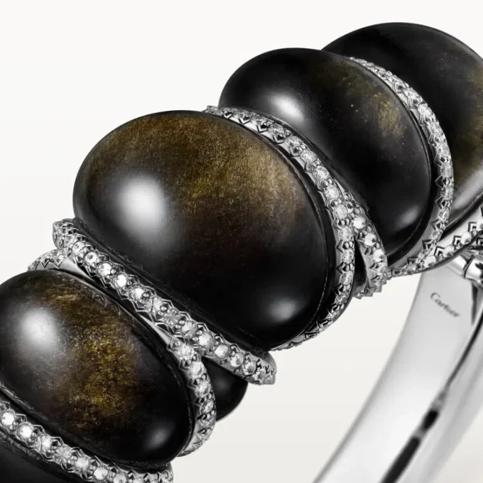Bracciale Cartier Libre Tressage, ossidiana, diamanti