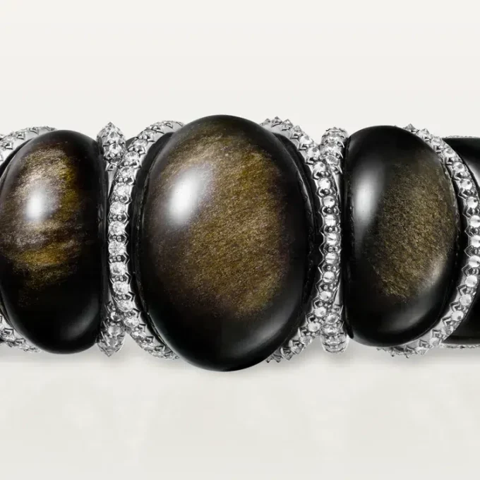Bracciale Cartier Libre Tressage, ossidiana, diamanti