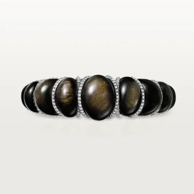 Bracciale Cartier Libre Tressage, ossidiana, diamanti