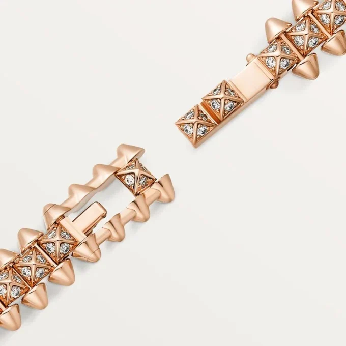 Bracciale Clash De Cartier, flessibile, modello piccolo, pavé