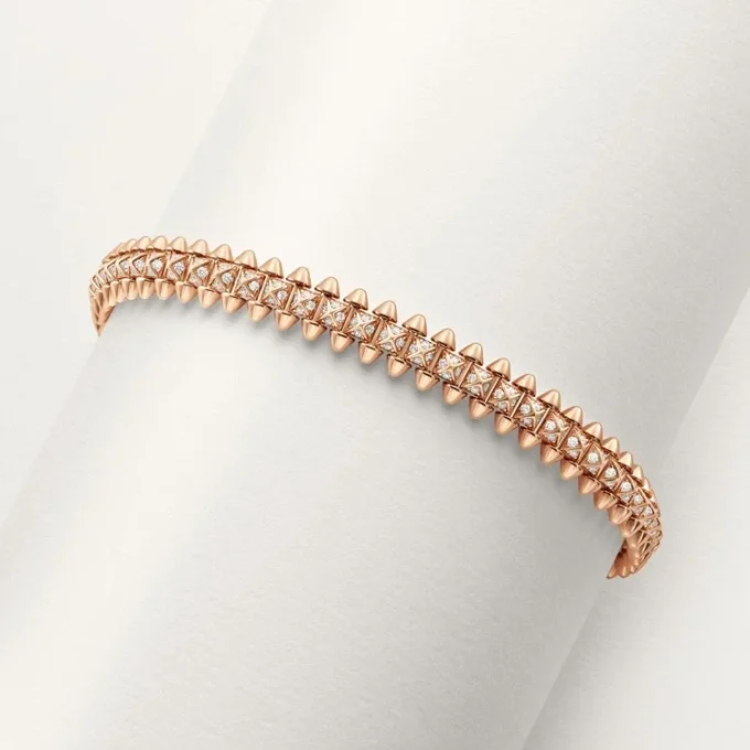 Bracciale Clash De Cartier, flessibile, modello piccolo, pavé