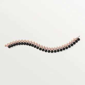 Bracciale Clash De Cartier, flessibile, onice, modello extra-large, diamanti