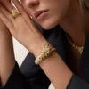 Bracciale Faune Et Flore De Cartier, diamanti gialli, arancioni e marroni, pavé