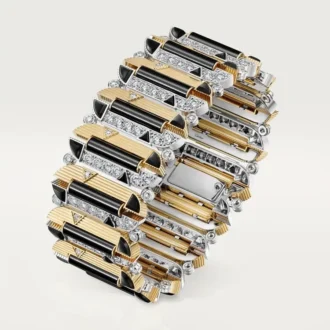 Bracciale Geometrie & Contrastes, onice, pavé