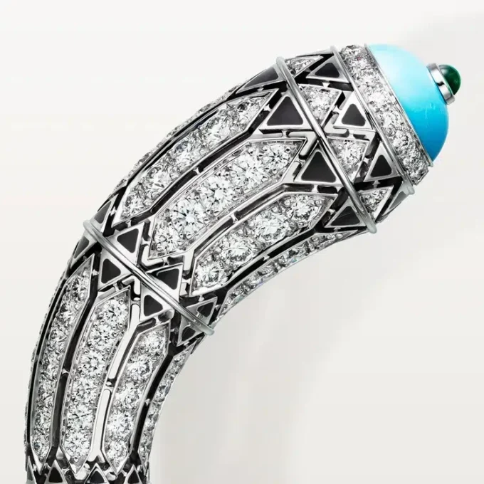 Bracciale Geometrie & Contrastes, turchese, pavé