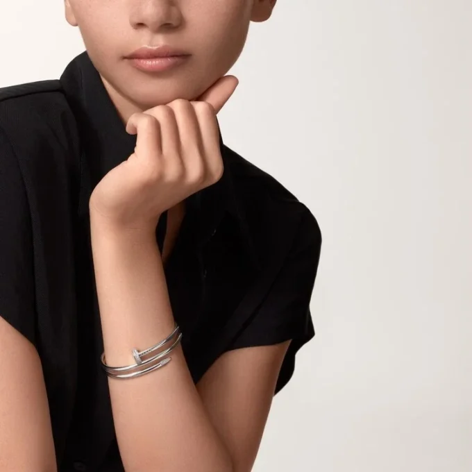Bracciale Juste Un Clou, doppio, diamanti