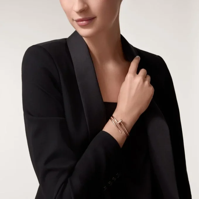 Bracciale Juste Un Clou, doppio, diamanti