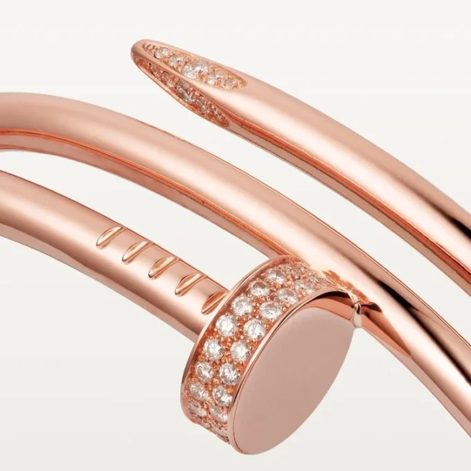 Bracciale Juste Un Clou, doppio, diamanti