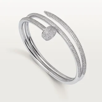 Bracciale Juste Un Clou, doppio, semi-pavé