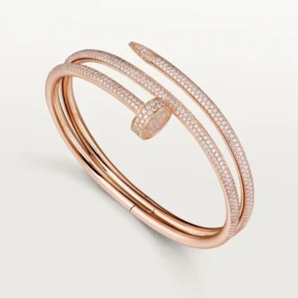 Bracciale Juste Un Clou, doppio, semi-pavé