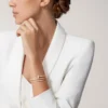 Bracciale Juste Un Clou, doppio, semi-pavé