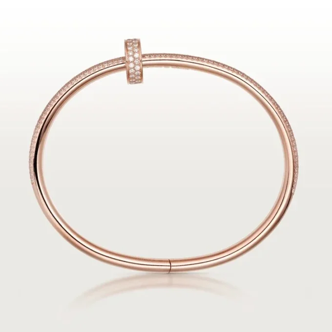 Bracciale Juste Un Clou, doppio, semi-pavé