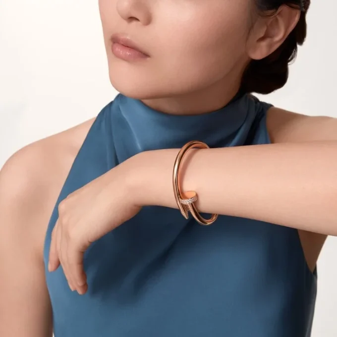 Bracciale Juste Un Clou, modello grande, diamanti