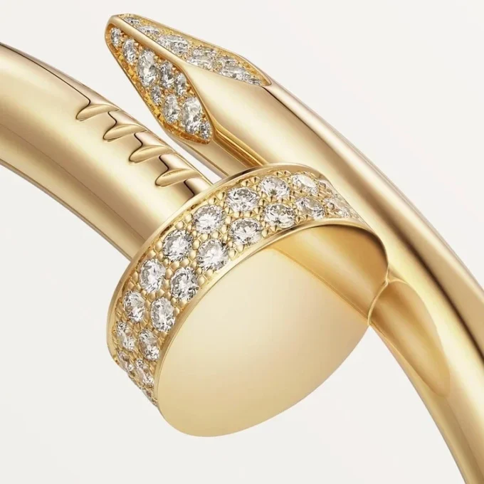 Bracciale Juste Un Clou, modello grande, diamanti