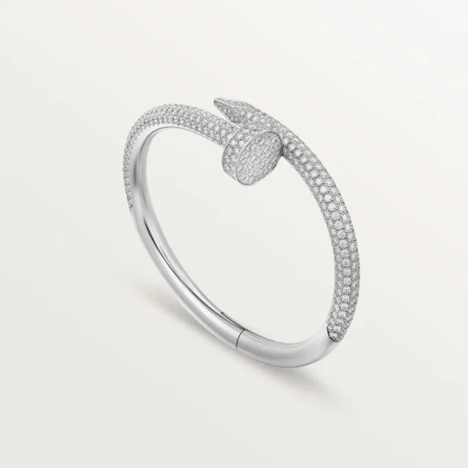 Bracciale Juste Un Clou, modello grande, semi-pavé