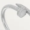 Bracciale Juste Un Clou, modello grande, semi-pavé