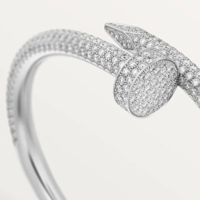 Bracciale Juste Un Clou, modello grande, semi-pavé