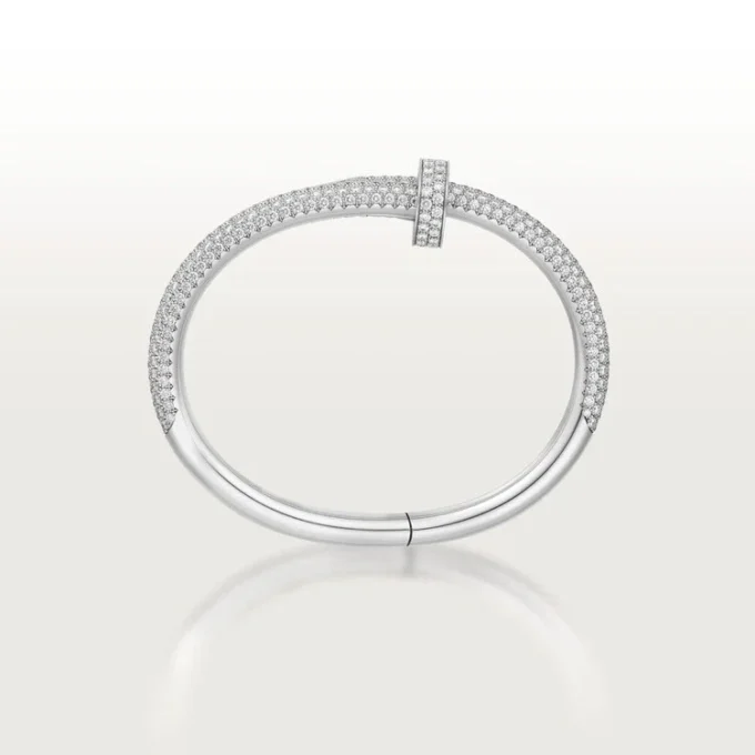 Bracciale Juste Un Clou, modello grande, semi-pavé