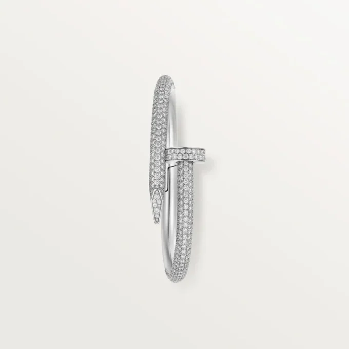 Bracciale Juste Un Clou, modello grande, semi-pavé