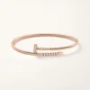 Bracciale Juste Un Clou, modello piccolo, diamanti incastonati a rovescio