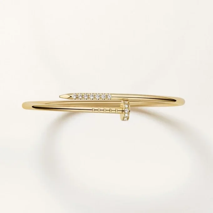 Bracciale Juste Un Clou, modello piccolo, diamanti incastonati a rovescio