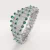 Bracciale Le Voyage Recommence, smeraldi, pavé