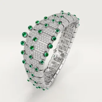 Bracciale Le Voyage Recommence, smeraldi, pavé