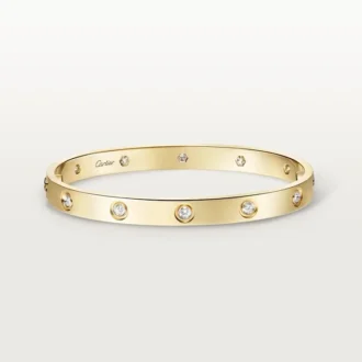 Bracciale Love, modello classico, 10 diamanti