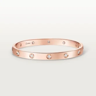Bracciale Love, modello classico, 10 diamanti