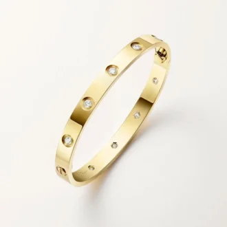 Bracciale Love, modello classico, 10 diamanti