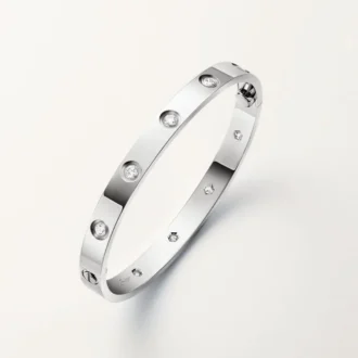 Bracciale Love, modello classico, 10 diamanti