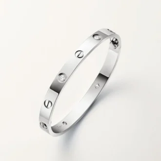 Bracciale Love, modello classico, 4 diamanti