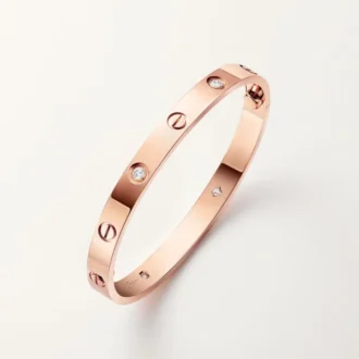 Bracciale Love, modello classico, 4 diamanti