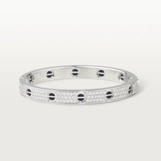 Bracciale Love, modello classico, pavé, ceramica