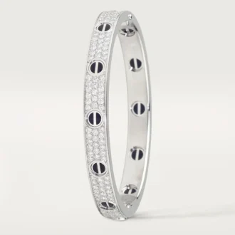 Bracciale Love, modello classico, pavé, ceramica