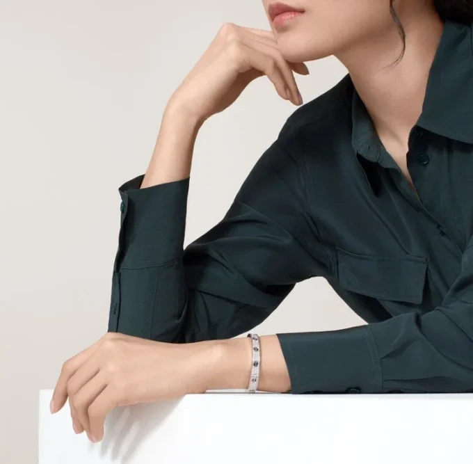Bracciale Love, modello classico, pavé, ceramica
