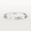 Bracciale Love, modello classico, satinato, 4 diamanti