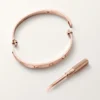 Bracciale Love, modello classico, satinato, 4 diamanti