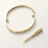 Bracciale Love, modello classico, satinato, 4 diamanti
