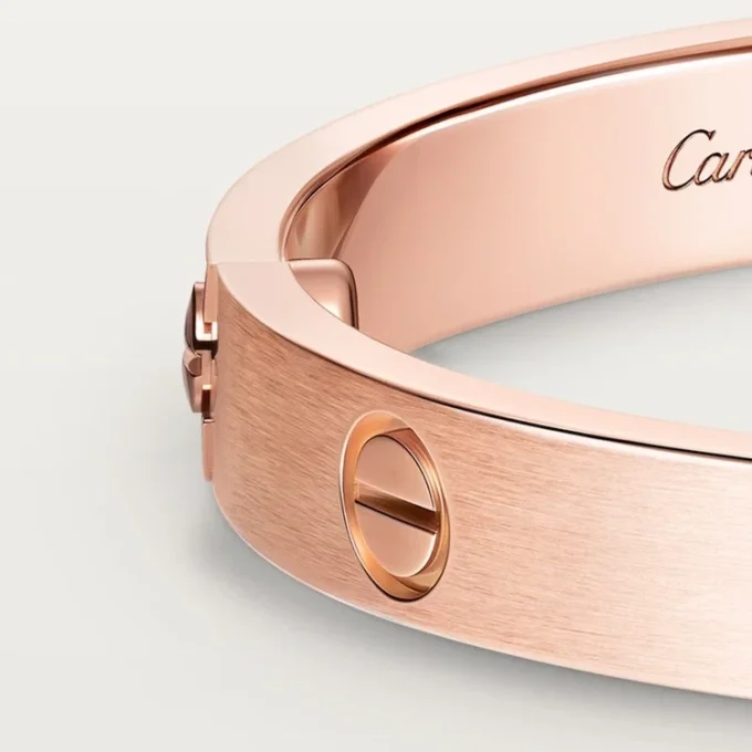 Bracciale Love, modello classico, satinato, 4 diamanti
