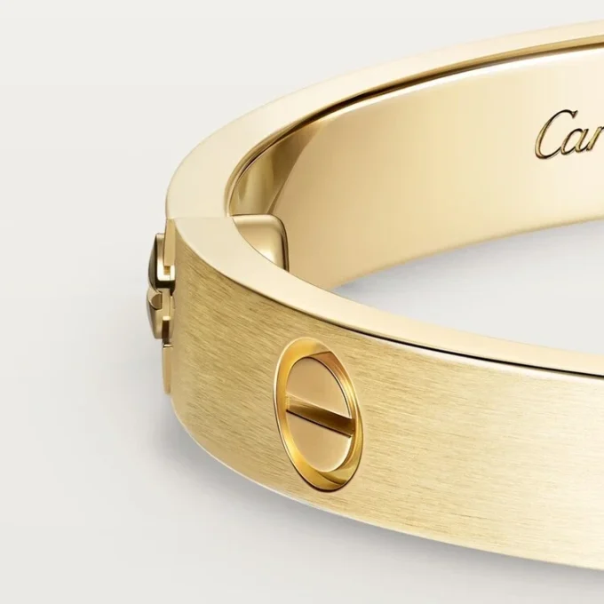 Bracciale Love, modello classico, satinato, 4 diamanti