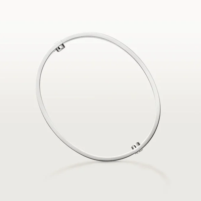 Bracciale Love, modello classico, satinato, 4 diamanti