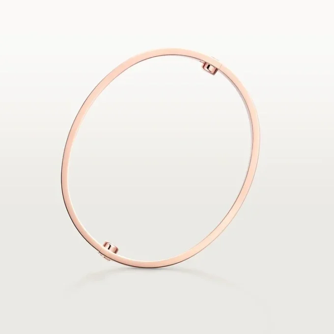 Bracciale Love, modello classico, satinato, 4 diamanti