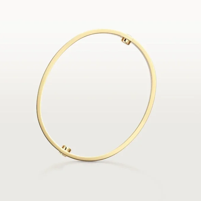 Bracciale Love, modello classico, satinato, 4 diamanti