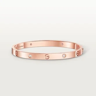Bracciale Love, modello medio, 4 diamanti