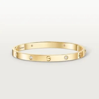 Bracciale Love, modello medio, 4 diamanti