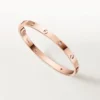 Bracciale Love, modello medio, 4 diamanti
