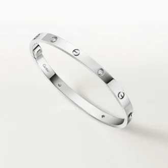 Bracciale Love, modello medio, 4 diamanti