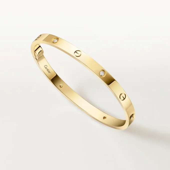 Bracciale Love, modello medio, 4 diamanti